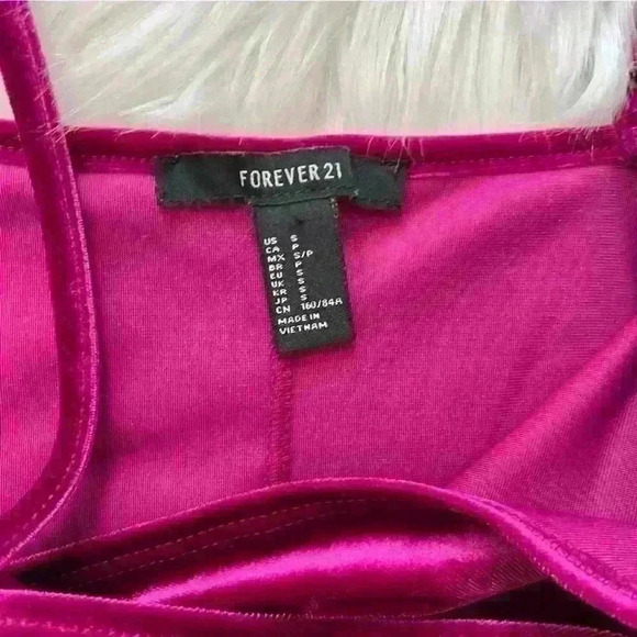 Forever 21 Asymmetrical Velvet Mini Dress Small - Picture 7 of 8